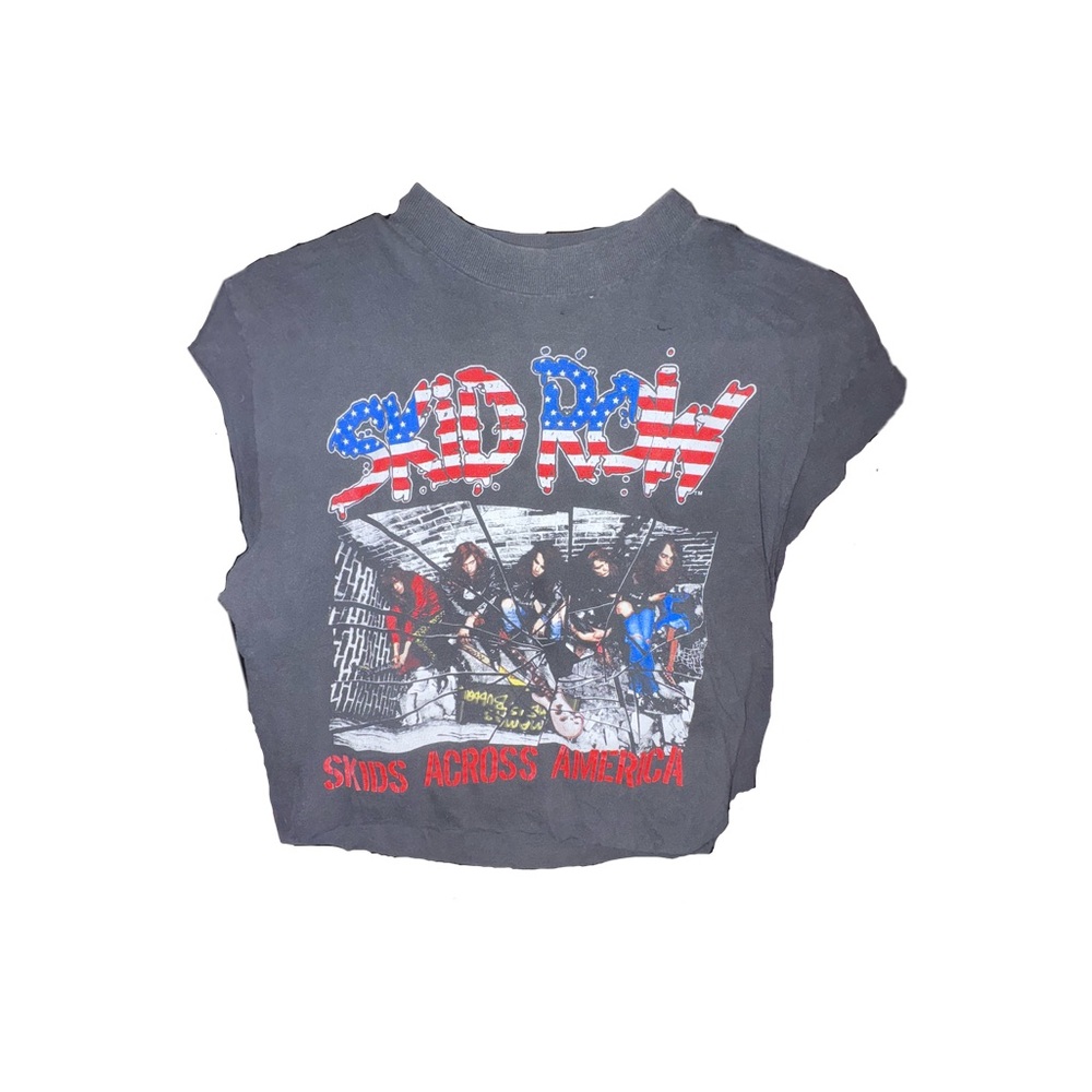 Vintage Skid Row Skids Across America 1989-1990 World Tour Thrashed Tee Shirt